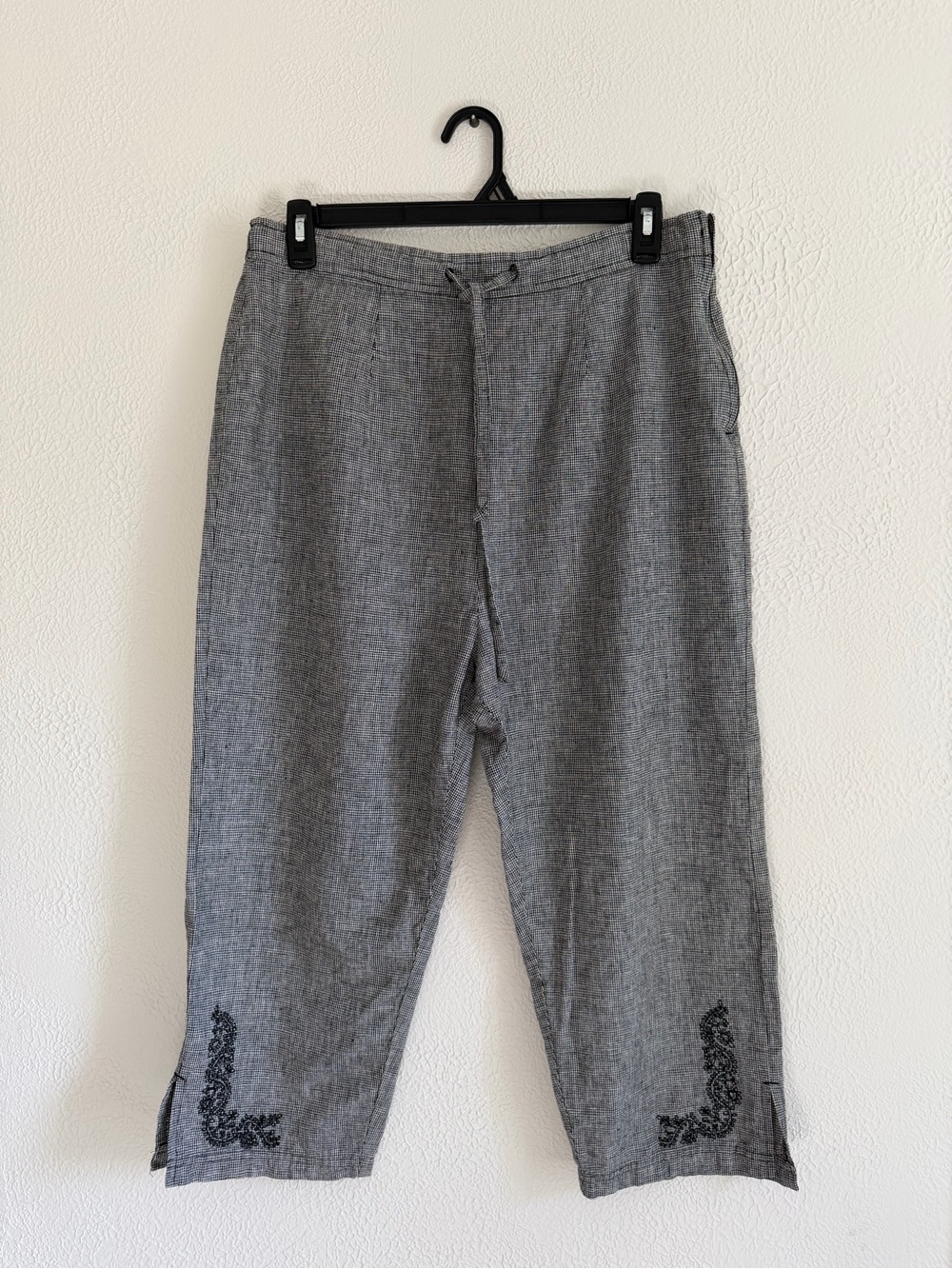 Vintage CaRáN New York cropped trousers cotton/linen blend